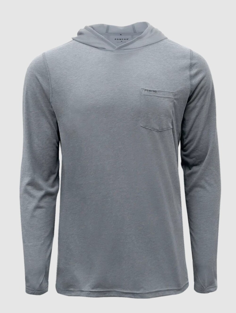 Poncho The Albright Performance Sun Hoodie Size XL in Heather Gray UPF Fishing
